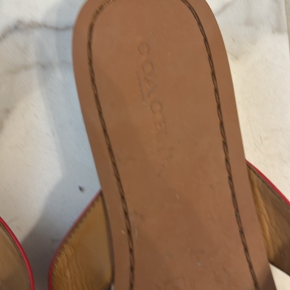 Coach Red Flip Flops - Picture 2 of 4